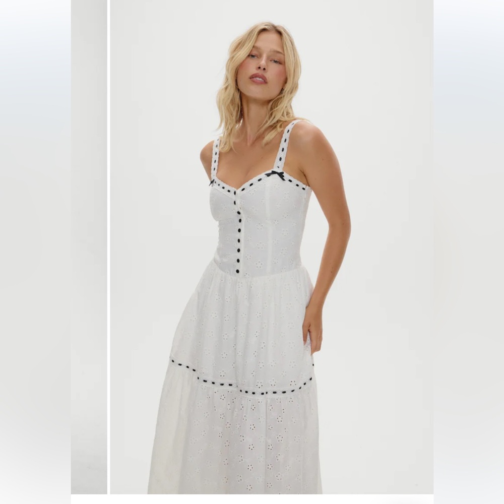 Frankies Bikinis x Bella Hadid Bishop Eyelet Maxi Dress - Picture 7 of 9